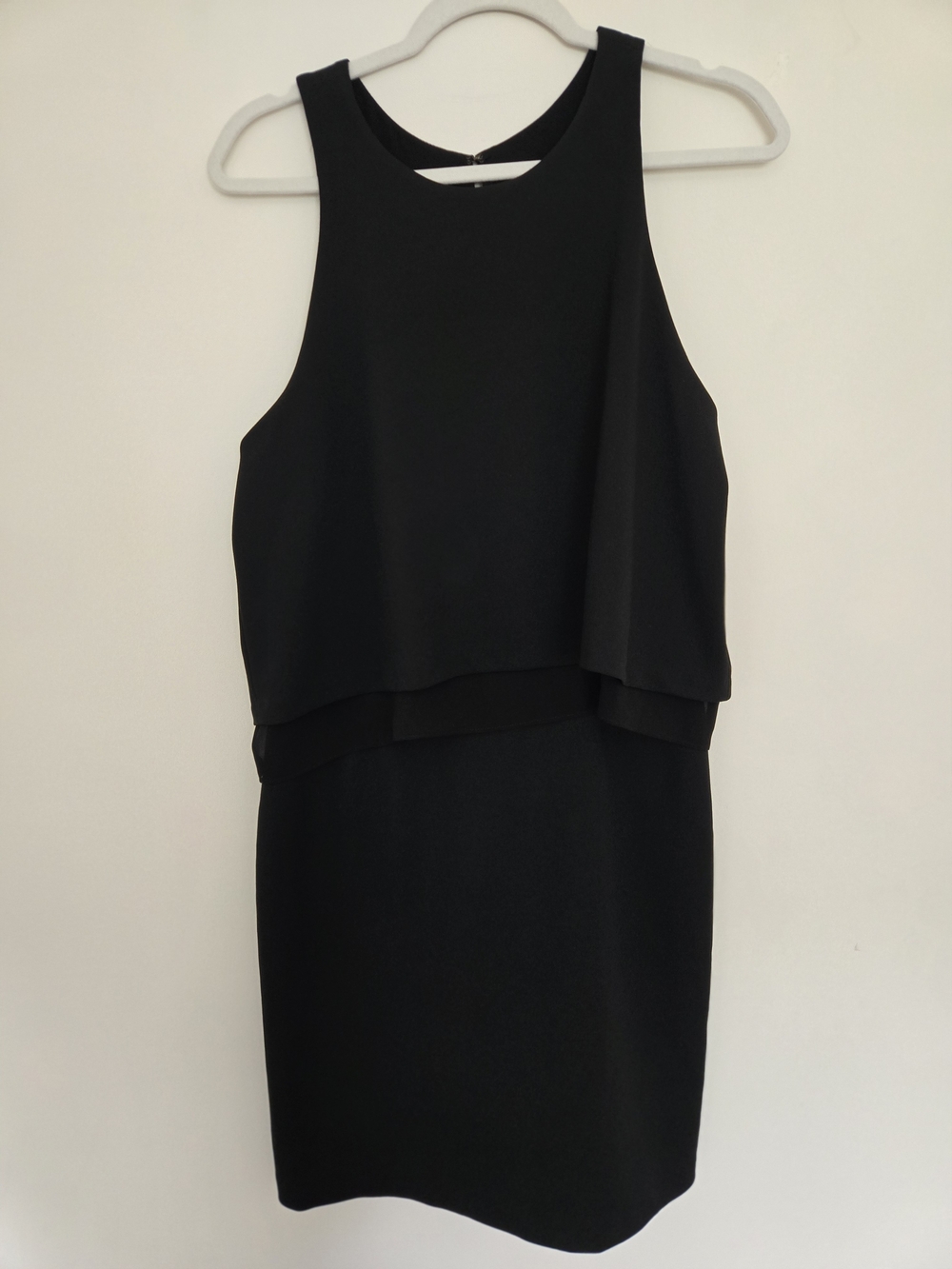 Betsey Johnson Classic Black Layered Sheath Dress Elegant Designer size 10